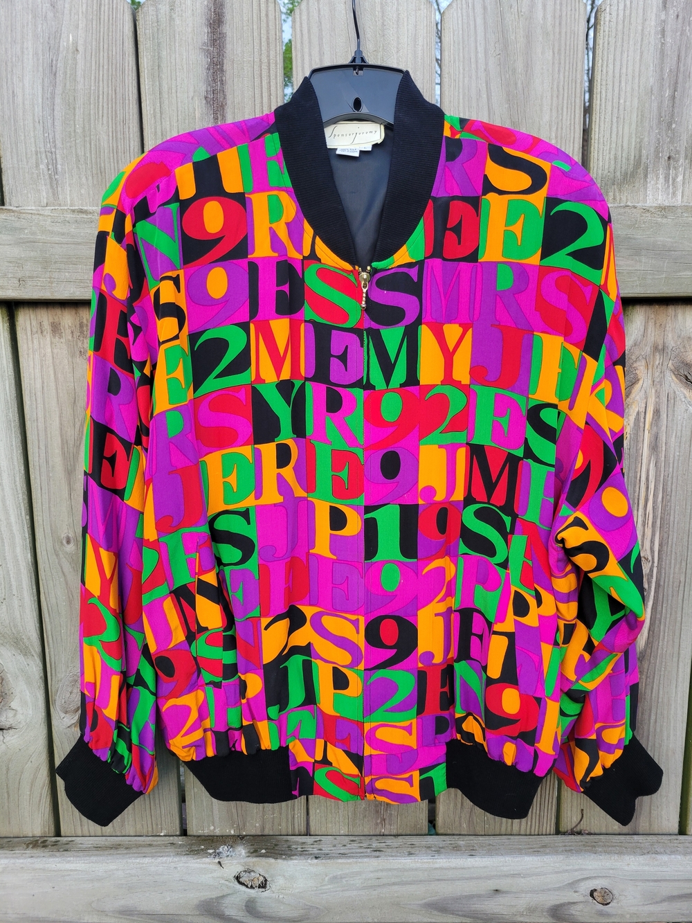 Vintage Spenser Jeremy Multicolor 100% Silk Jacket